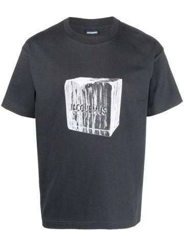 Graphic print black T-shirt