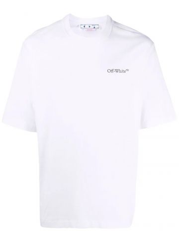 T-shirt bianca con stampa Caravaggio