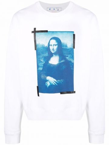 Mona Lisa print white Sweatshirt