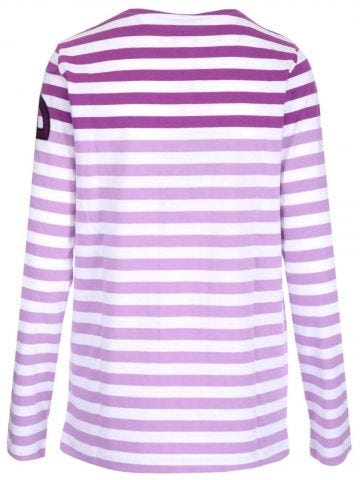 Purple striped long sleeved T-shirt