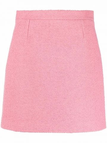 Pink A-line bouclé mini Skirt