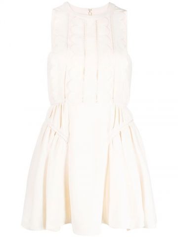 Scallop trim white Dress
