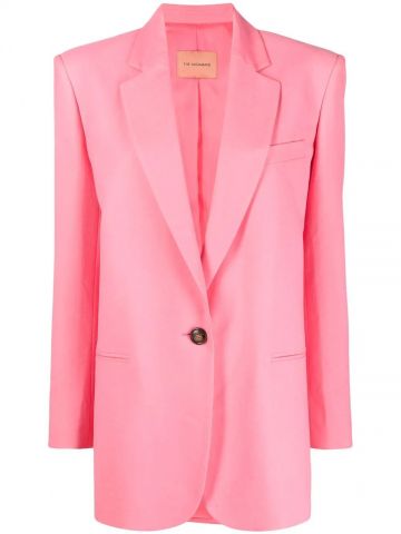 Pink single-breasted oversized Blazer