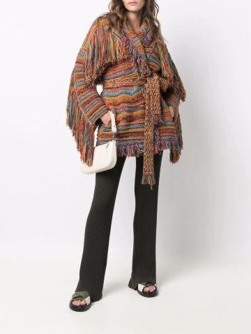 Under a Palm Tree multicolored fringed Cardigan