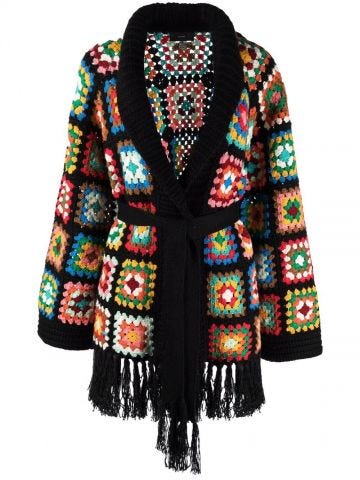Crochet design multicolored Cardigan