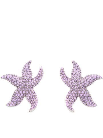 Astra earrings with purple crystals