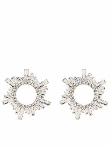Begum embellished silver earrings