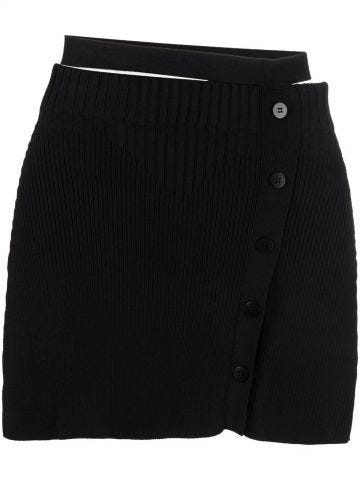 High waist black Skirt