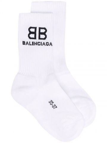 BB Tennis logo white Socks