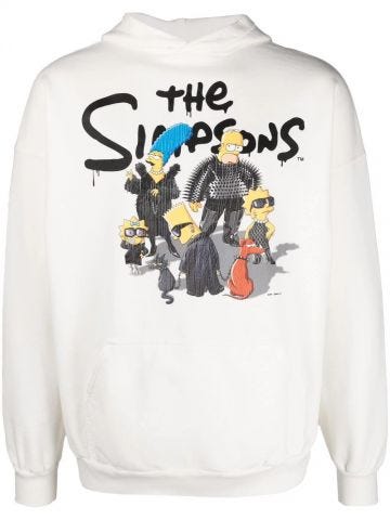 The Simpson x Balenciaga white Hoodie