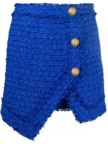 Blue tweed mini Skirt