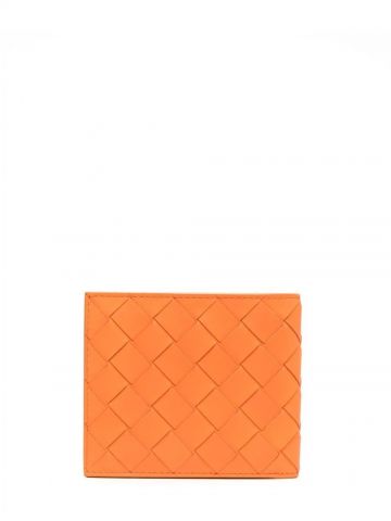 Intrecciato orange leather Wallet