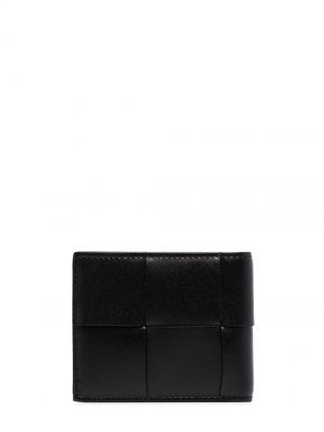Intrecciato Maxi black leather Wallet