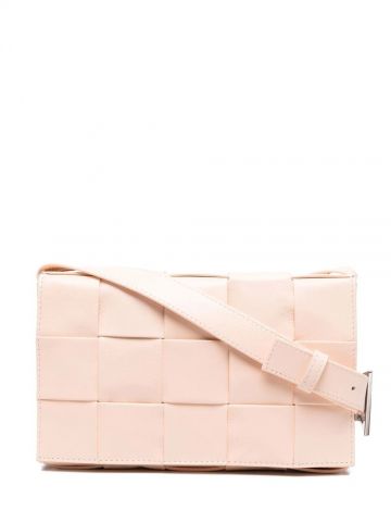 Pink Intrecciato design Cassette crossbody Bag