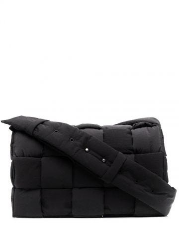 Black Intrecciato design messenger Bag