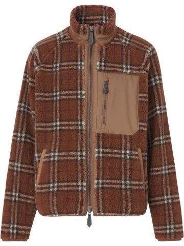 Vintage Check motif brown Jacket