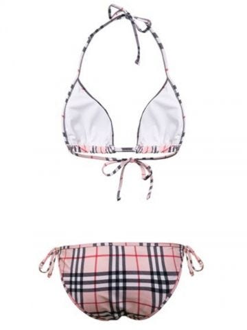 Vintage Check pink Bikini Set