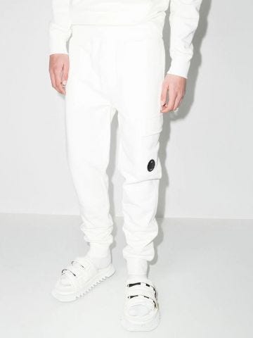Pantaloni sportivi bianchi con motivo Lens