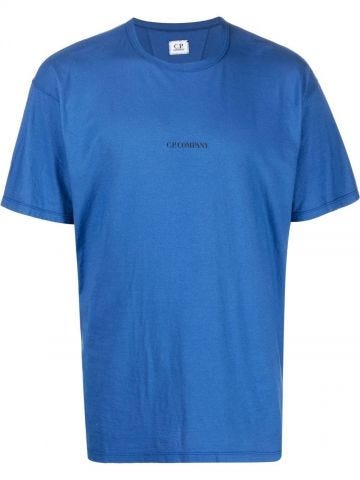 T-shirt blu con stampa marinaio