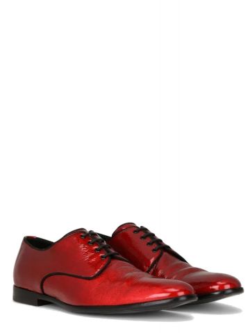 Raffaello Derby Shoes in red naplack patent leather