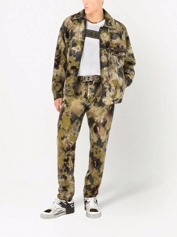 Camouflage print Denim Jacket