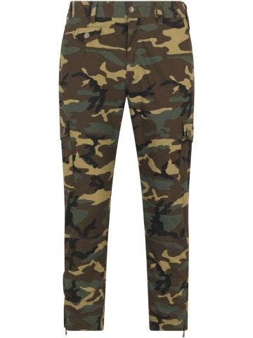 Camouflage print cropped Pants