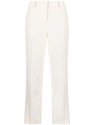 White tapered tailored Trousers