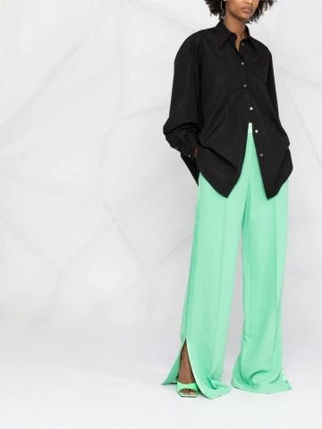 Mint green high waisted flared Trousers