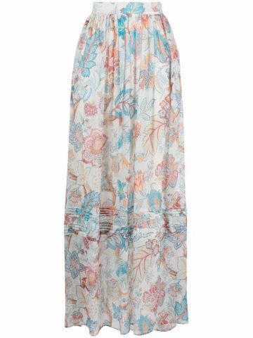 Multicolored print high-waisted Skirt