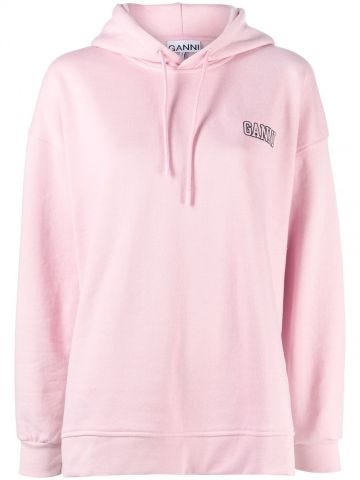 Pink embroidered Hoodie