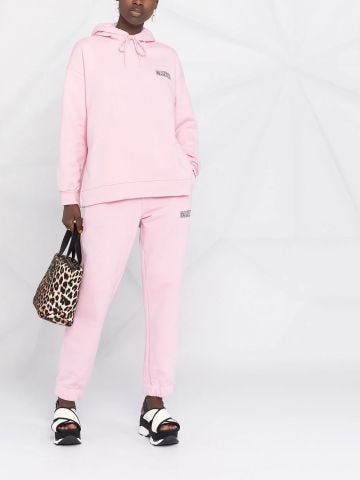 Pink embroidered Hoodie