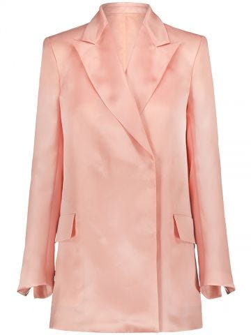 Pink double-breasted organza Jacket