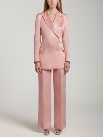 Pink double-breasted organza Jacket