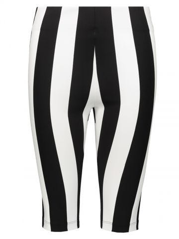 Black and white striped cyclist Shorts