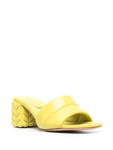Padded leather yellow Sandals