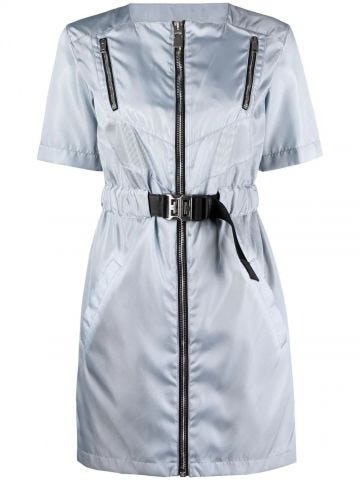 Light blue short sleeved Dress with zip