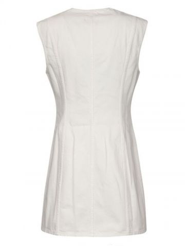 White denim dress with padlock