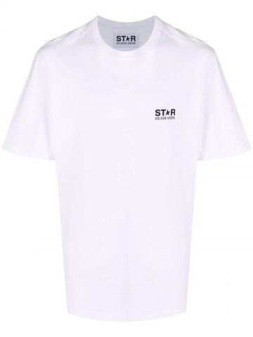 T-shirt bianca con stampa stelle