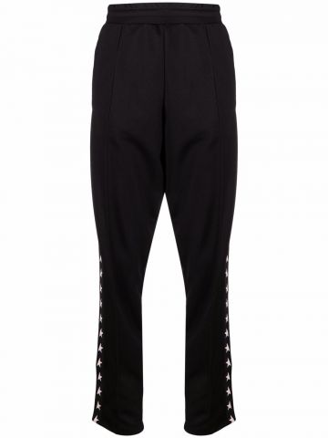 Black sweatpants with side star print