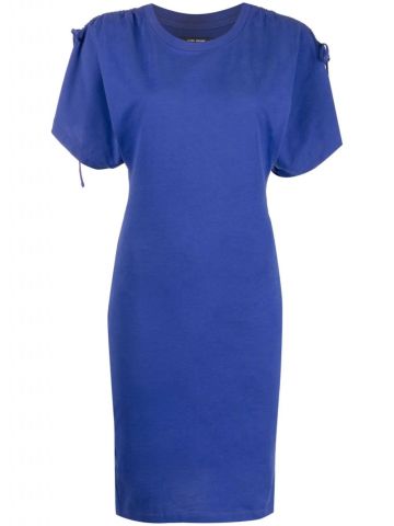 Blue ruched mini Dress