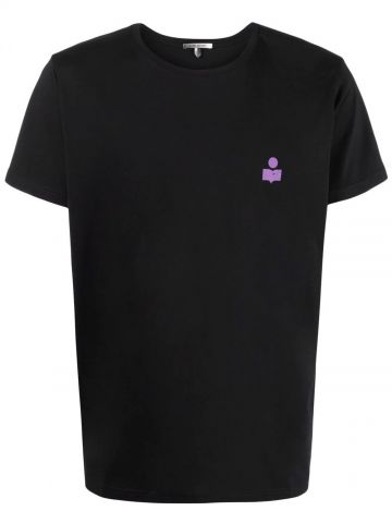 Black T-shirt with printed logo
