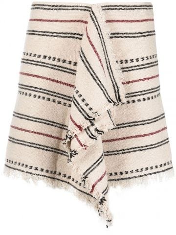 White Jiloa striped mini Skirt