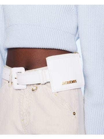 White square pouch Belt
