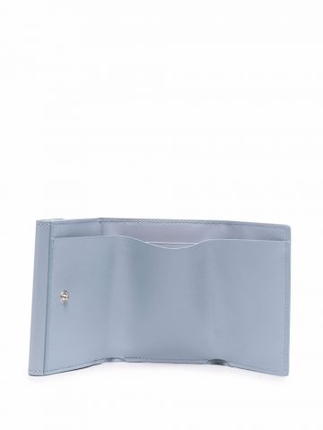 Tri-fold blue leather Wallet