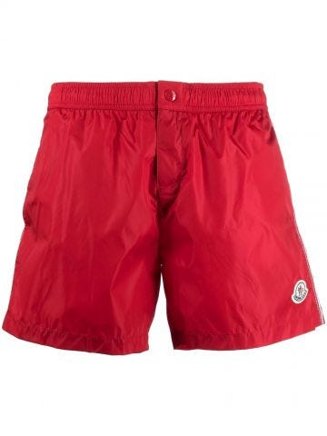 Logo patch red Swim Shorts