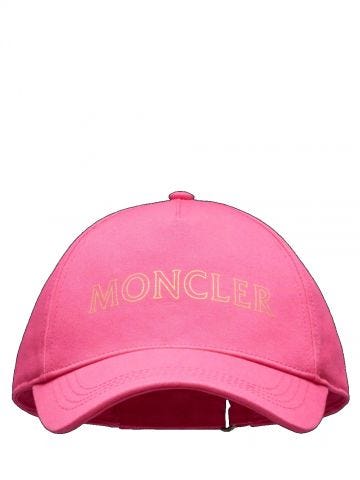 Cappello da baseball rosa con logo laminato