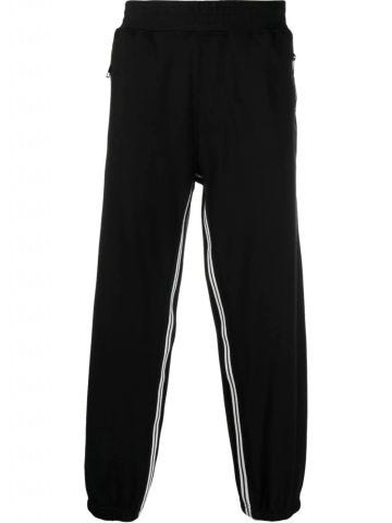 Side striped black track Trousers