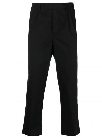 Black mid-rise cropped Trousers