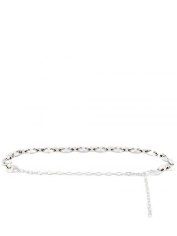 Silver chain-link belt
