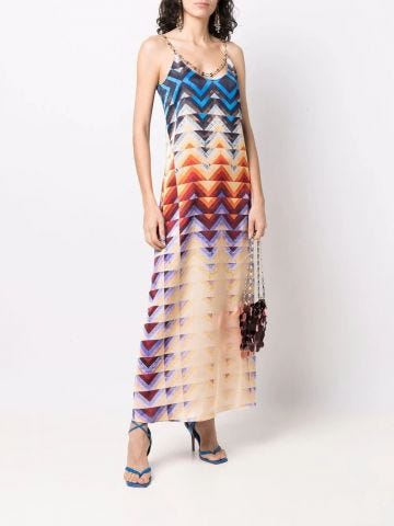 Geometric print multicolored maxi Dress